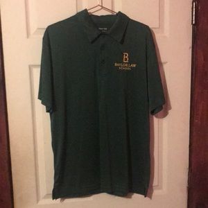Baylor University Law School Green Golf Style Polo Shirt Mens Large L